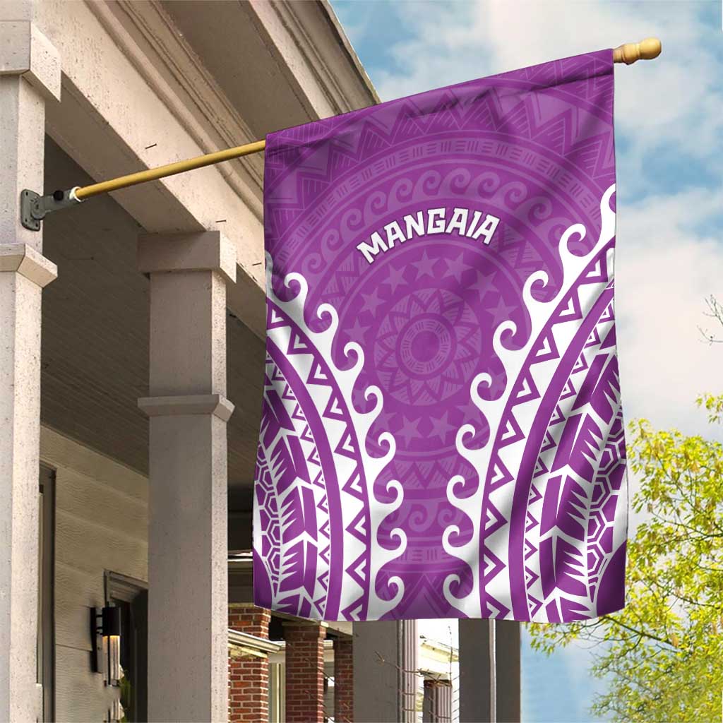 Cook Islands Mangaia Garden Flag Polynesian Tribal Tattoo LT05 House Flag Pink - Polynesian Pride