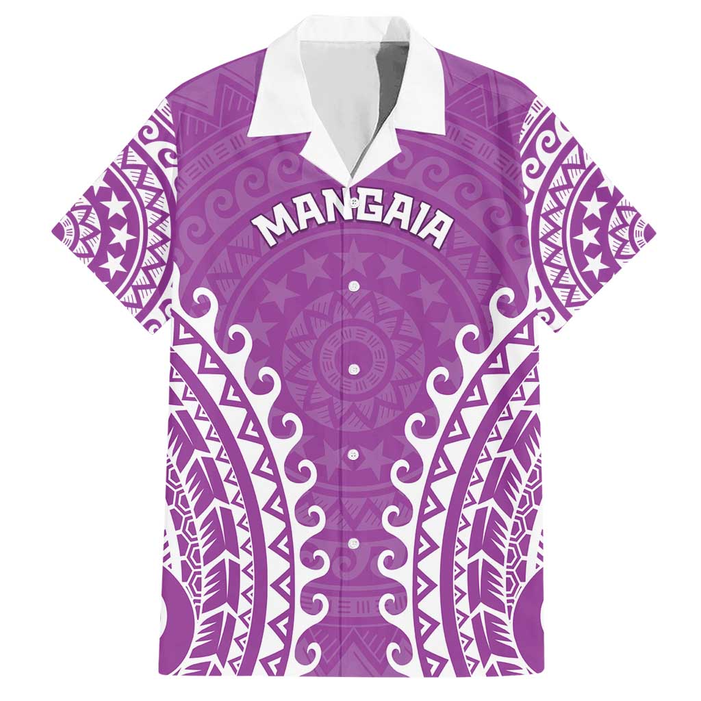 Custom Cook Islands Mangaia Hawaiian Shirt Polynesian Tribal Tattoo