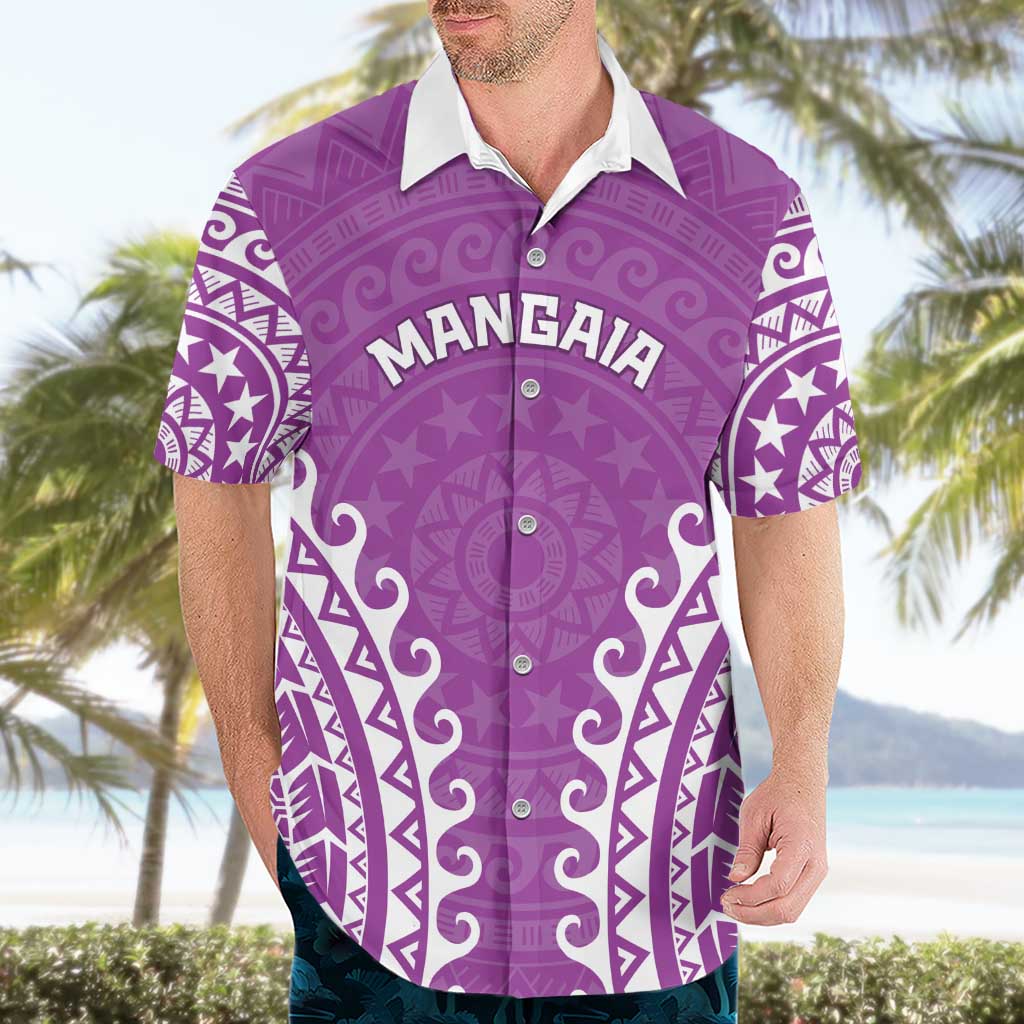 Custom Cook Islands Mangaia Hawaiian Shirt Polynesian Tribal Tattoo