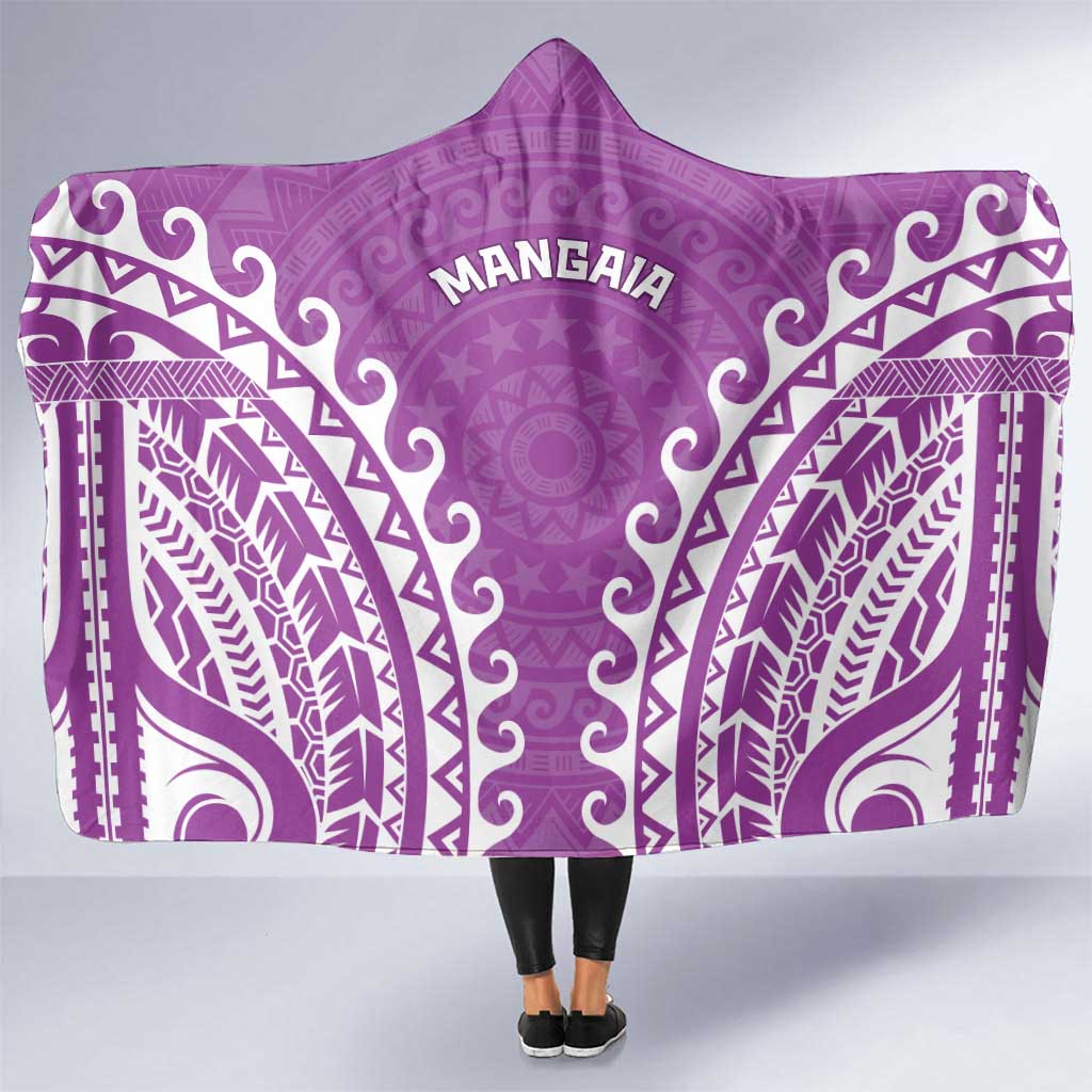 Cook Islands Mangaia Hooded Blanket Polynesian Tribal Tattoo LT05 One Size Pink - Polynesian Pride