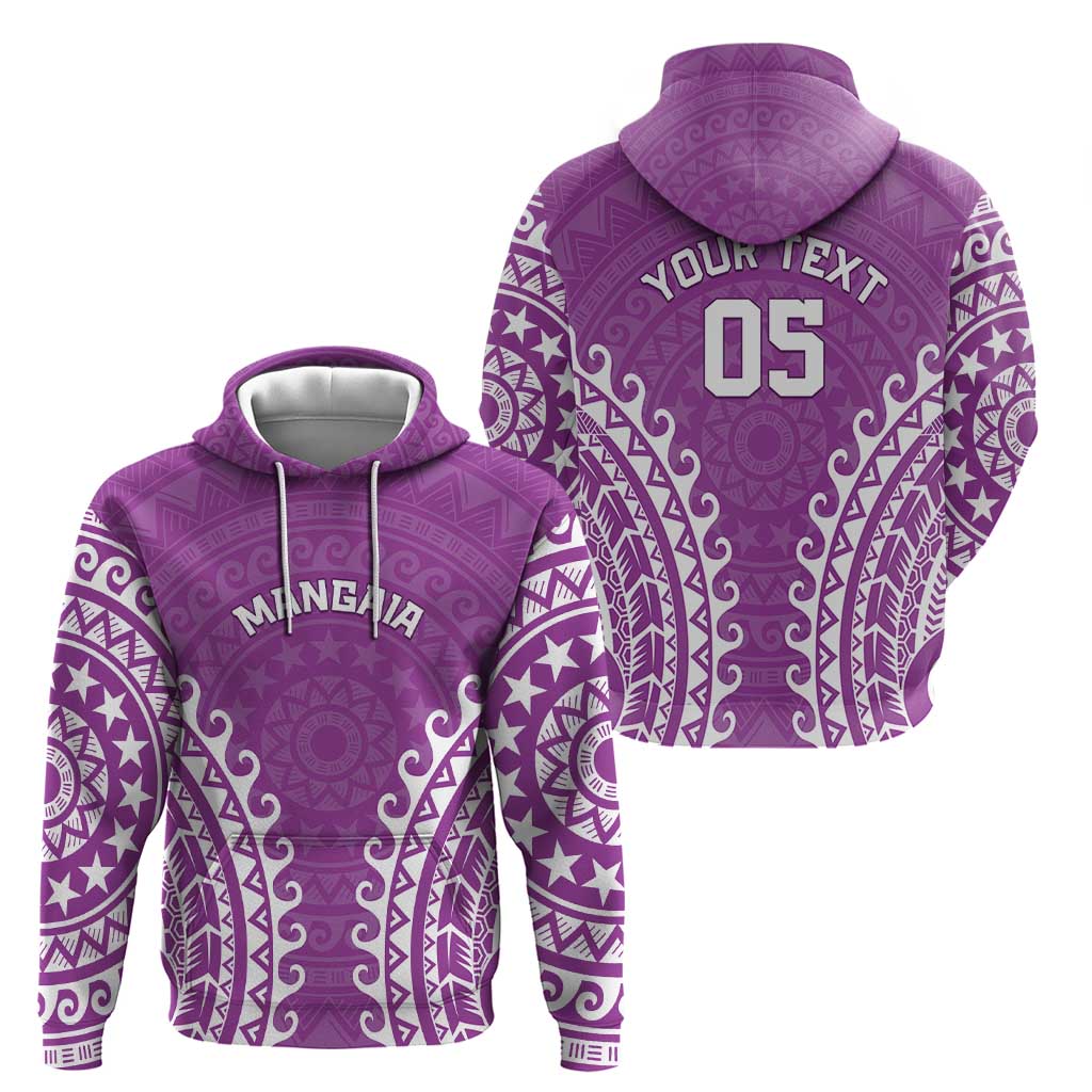 Custom Cook Islands Mangaia Hoodie Polynesian Tribal Tattoo