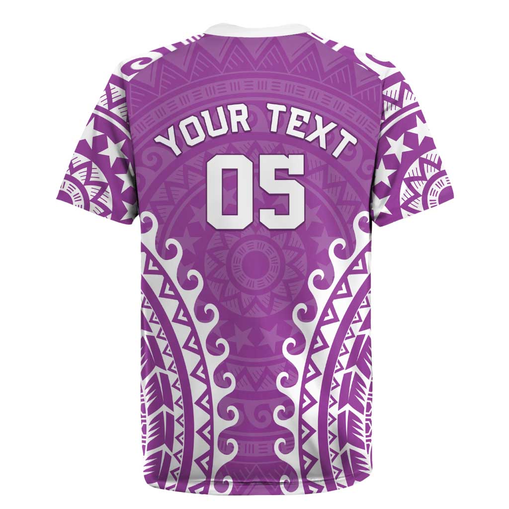 Custom Cook Islands Mangaia Rugby Jersey Polynesian Tribal Tattoo