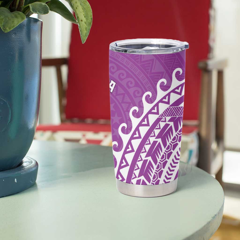 Cook Islands Mangaia Tumbler Cup Polynesian Tribal Tattoo LT05 - Polynesian Pride