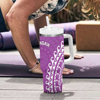 Cook Islands Mangaia Tumbler With Handle Polynesian Tribal Tattoo LT05 - Polynesian Pride