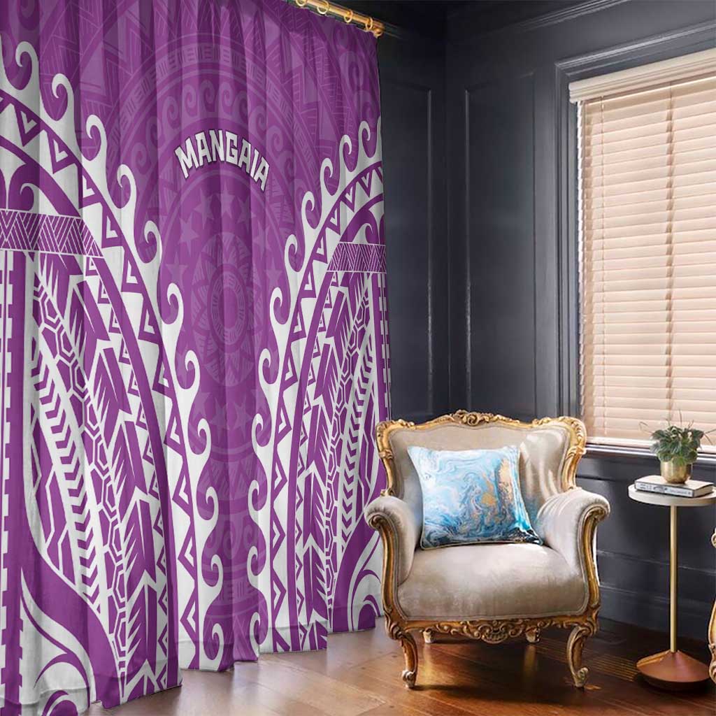 Cook Islands Mangaia Window Curtain Polynesian Tribal Tattoo LT05 - Polynesian Pride