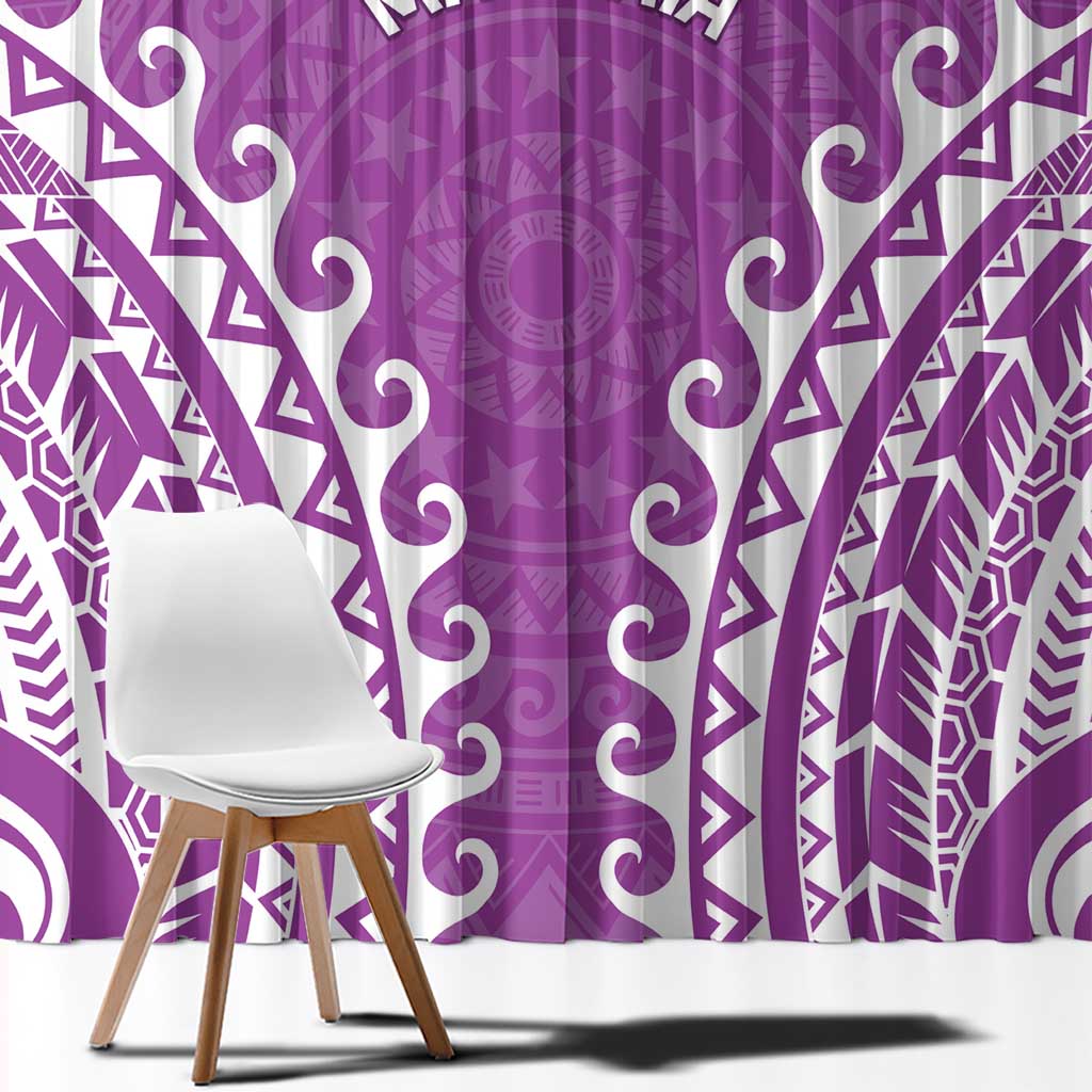 Cook Islands Mangaia Window Curtain Polynesian Tribal Tattoo LT05 - Polynesian Pride