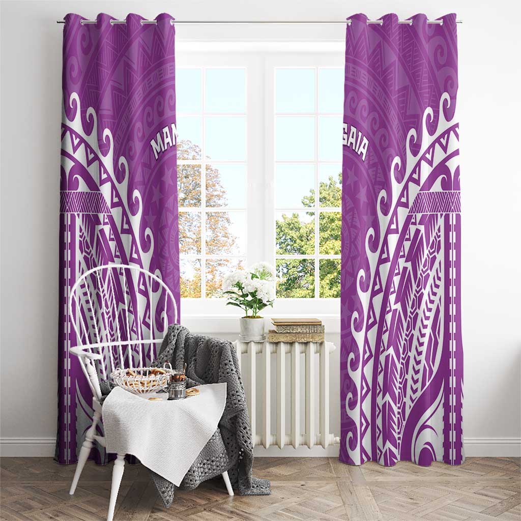 Cook Islands Mangaia Window Curtain Polynesian Tribal Tattoo LT05 - Polynesian Pride