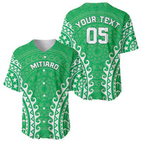 Custom Cook Islands Mitiaro Baseball Jersey Polynesian Tribal Tattoo