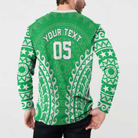 Custom Cook Islands Mitiaro Button Sweatshirt Polynesian Tribal Tattoo