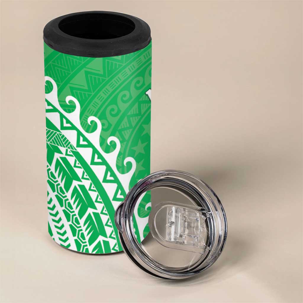 Cook Islands Mitiaro 4 in 1 Can Cooler Tumbler Polynesian Tribal Tattoo LT05 - Polynesian Pride