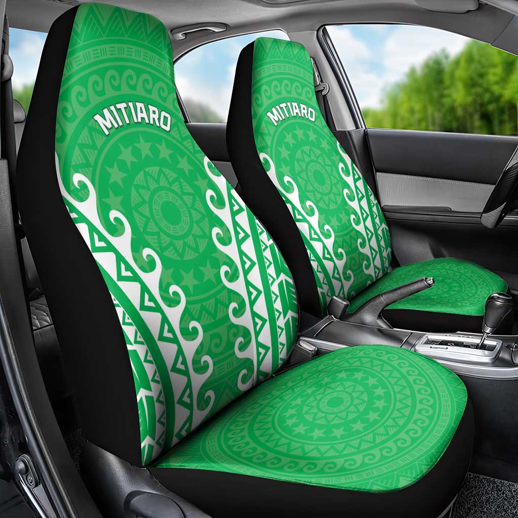 Custom Cook Islands Mitiaro Car Seat Cover Polynesian Tribal Tattoo