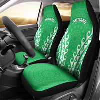 Custom Cook Islands Mitiaro Car Seat Cover Polynesian Tribal Tattoo