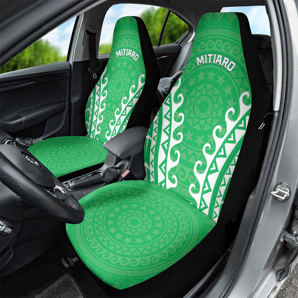 Custom Cook Islands Mitiaro Car Seat Cover Polynesian Tribal Tattoo