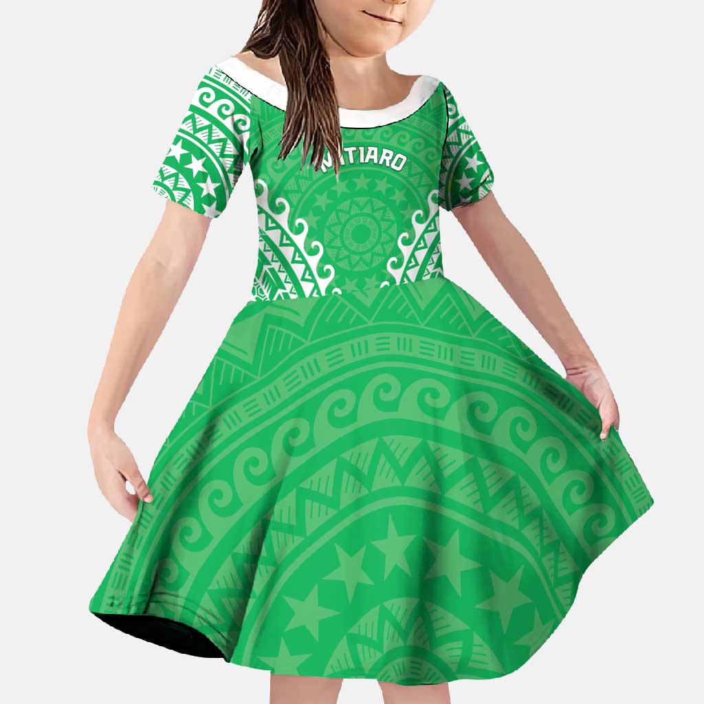 Custom Cook Islands Mitiaro Family Matching Summer Maxi Dress and Hawaiian Shirt Polynesian Tribal Tattoo