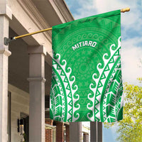 Cook Islands Mitiaro Garden Flag Polynesian Tribal Tattoo LT05 House Flag Green - Polynesian Pride