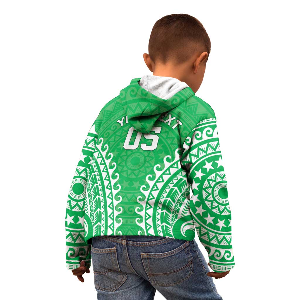 Custom Cook Islands Mitiaro Kid Hoodie Polynesian Tribal Tattoo