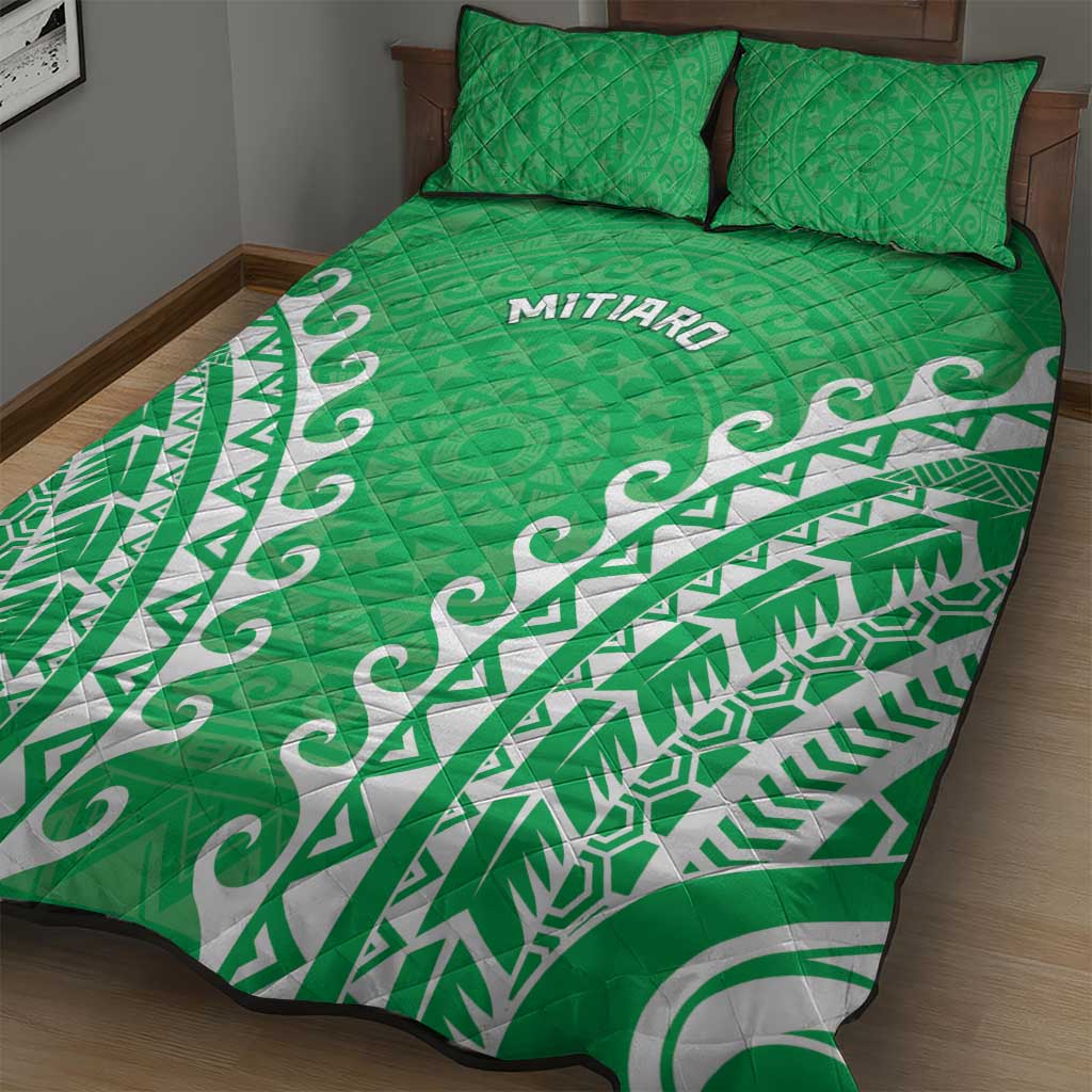 Custom Cook Islands Mitiaro Quilt Bed Set Polynesian Tribal Tattoo