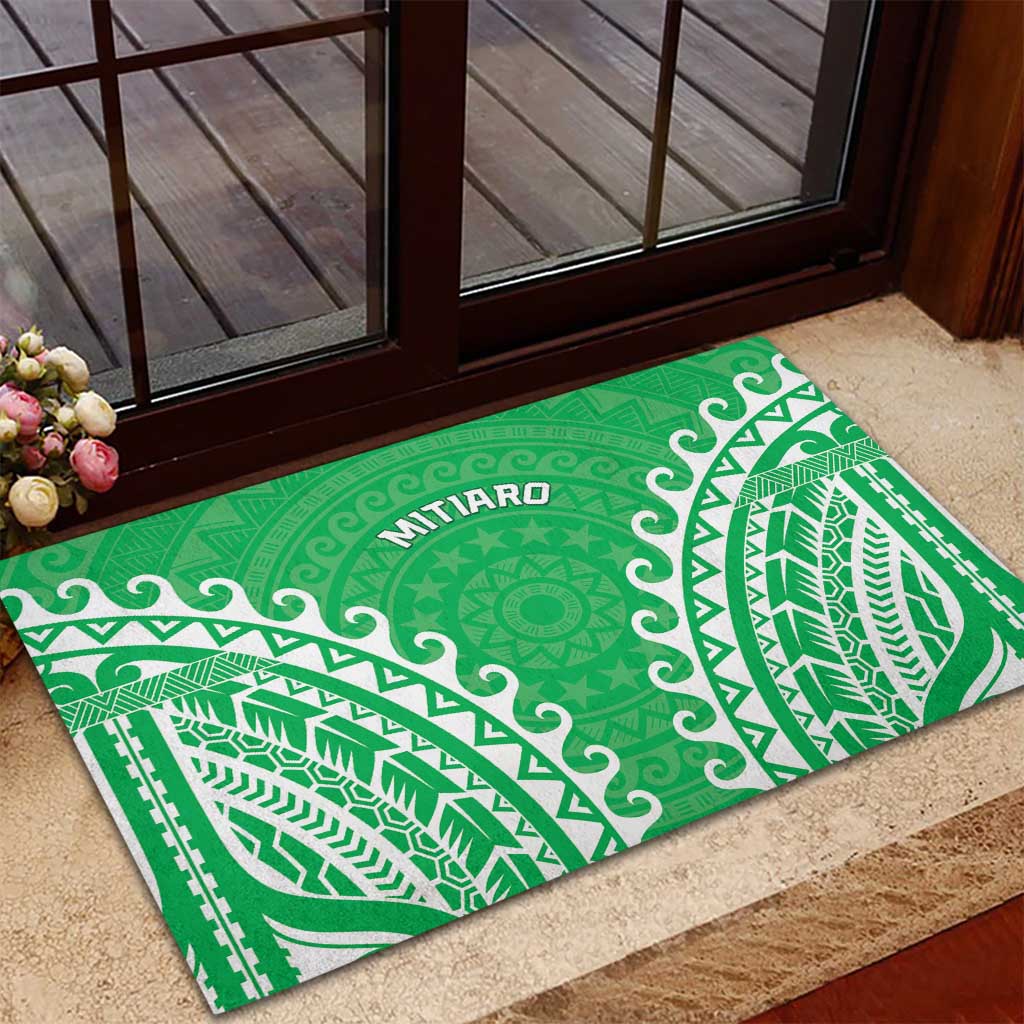 Cook Islands Mitiaro Rubber Doormat Polynesian Tribal Tattoo LT05 - Polynesian Pride