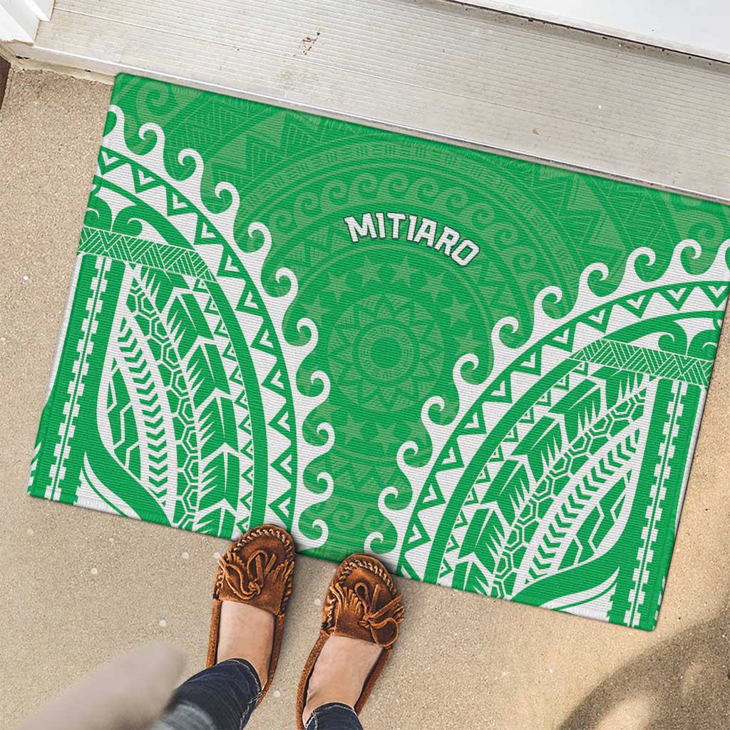 Cook Islands Mitiaro Rubber Doormat Polynesian Tribal Tattoo LT05 - Polynesian Pride