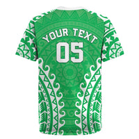 Custom Cook Islands Mitiaro Rugby Jersey Polynesian Tribal Tattoo