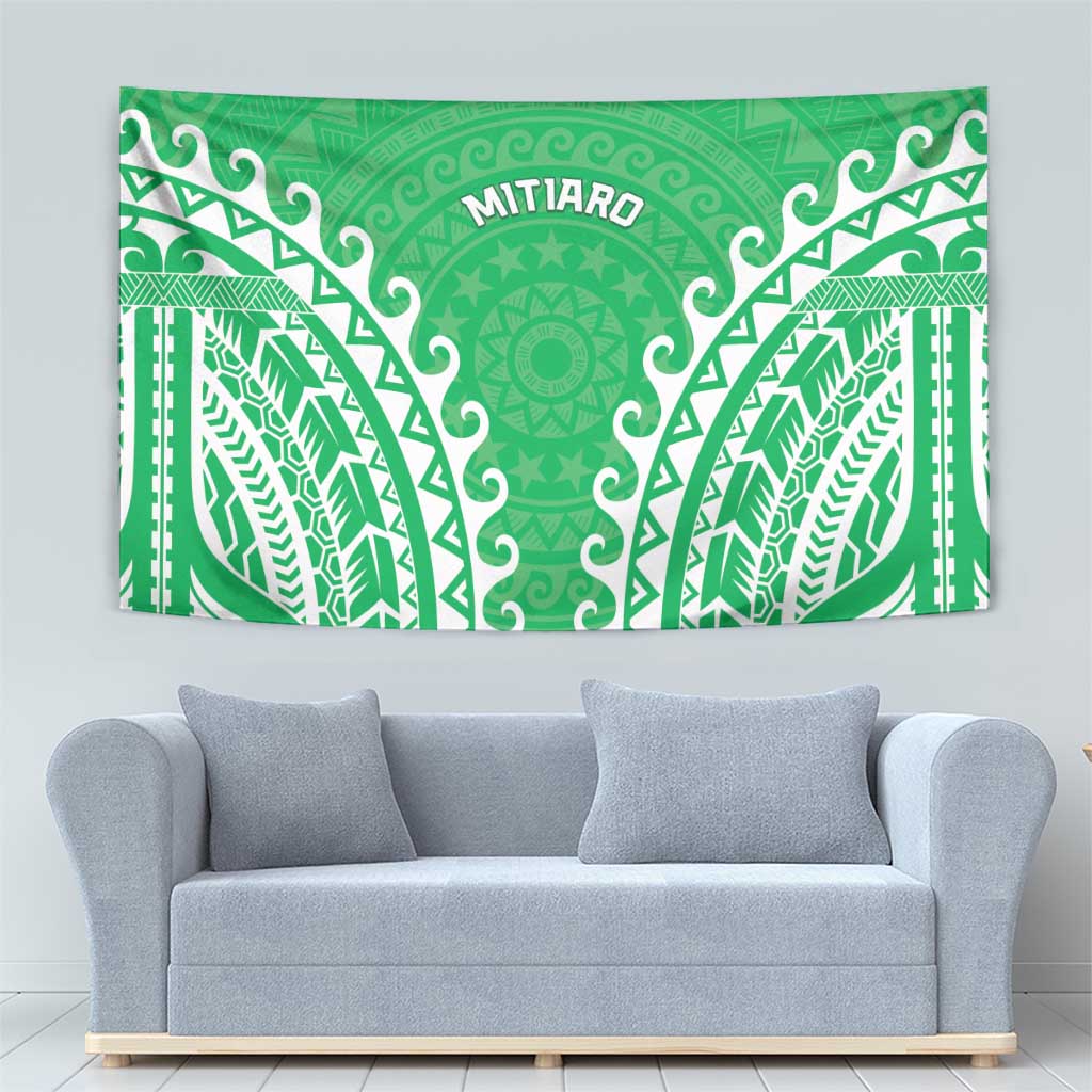 Custom Cook Islands Mitiaro Tapestry Polynesian Tribal Tattoo