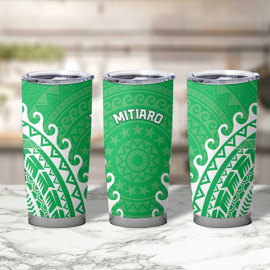 Cook Islands Mitiaro Tumbler Cup Polynesian Tribal Tattoo LT05 - Polynesian Pride