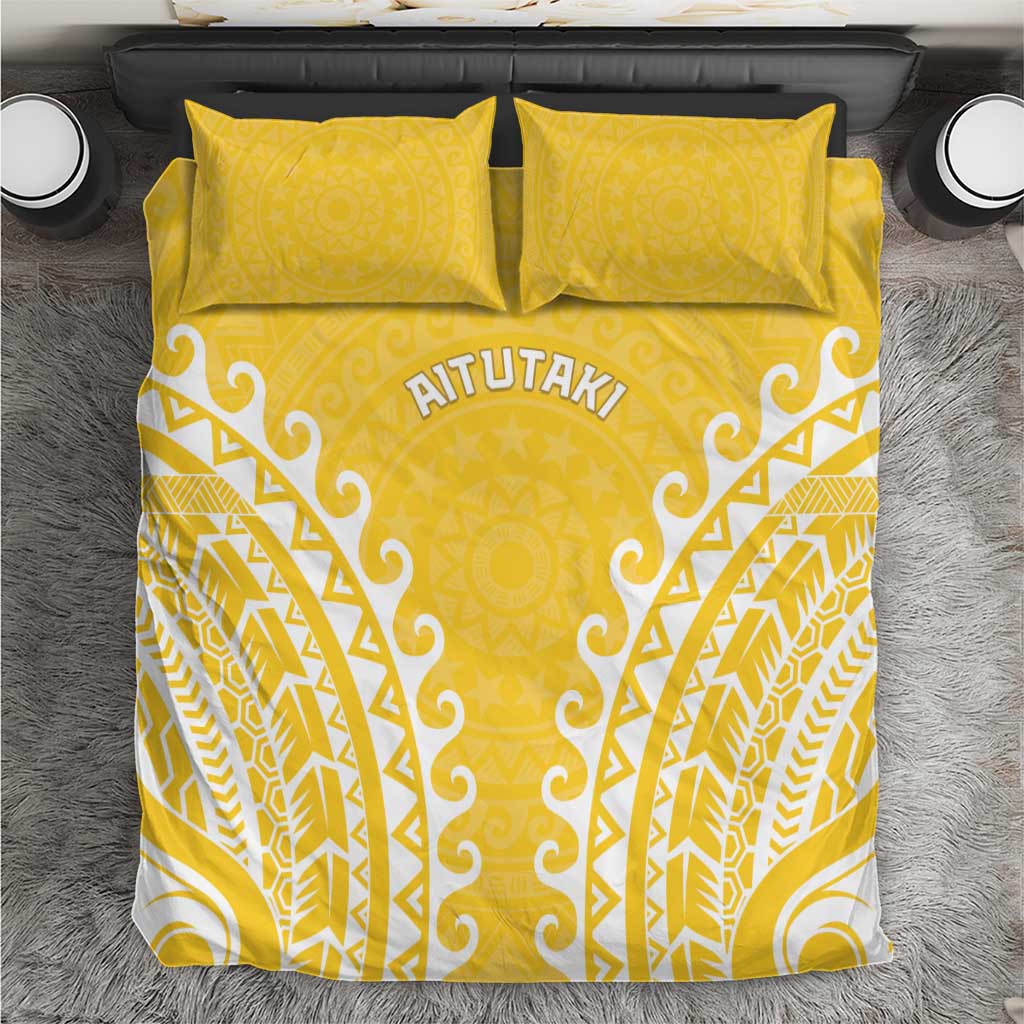 Custom Cook Islands Aitutaki Bedding Set Polynesian Tribal Tattoo