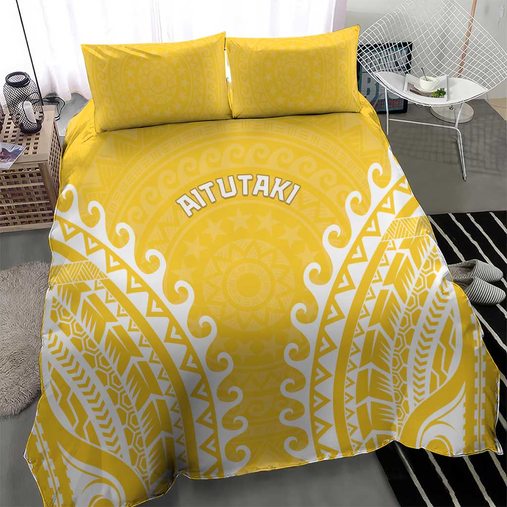 Custom Cook Islands Aitutaki Bedding Set Polynesian Tribal Tattoo