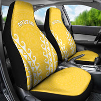 Custom Cook Islands Aitutaki Car Seat Cover Polynesian Tribal Tattoo