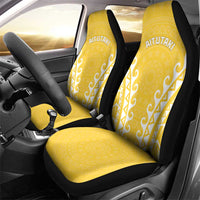 Custom Cook Islands Aitutaki Car Seat Cover Polynesian Tribal Tattoo