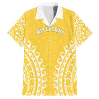 Custom Cook Islands Aitutaki Family Matching Tank Maxi Dress and Hawaiian Shirt Polynesian Tribal Tattoo