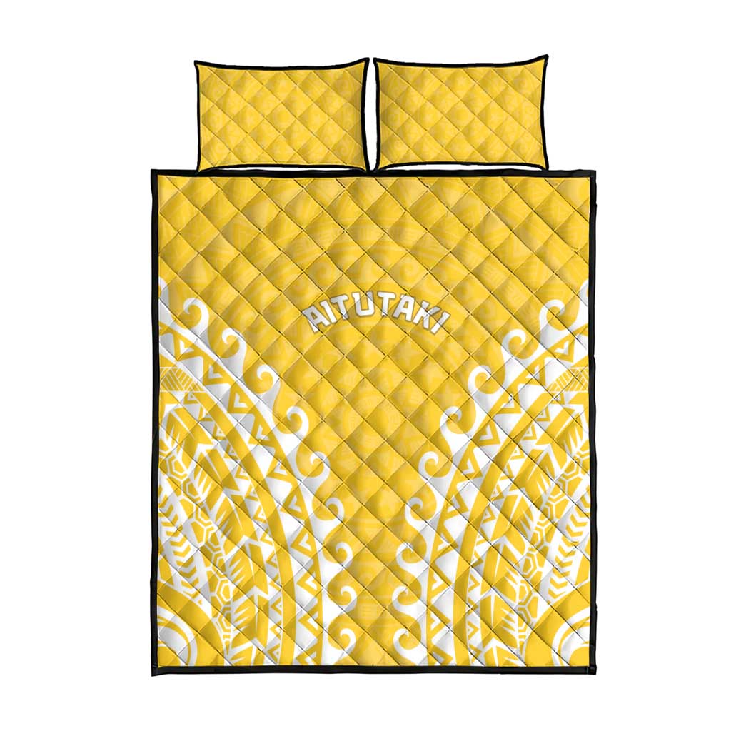 Custom Cook Islands Aitutaki Quilt Bed Set Polynesian Tribal Tattoo