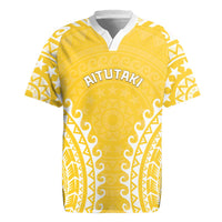 Custom Cook Islands Aitutaki Rugby Jersey Polynesian Tribal Tattoo