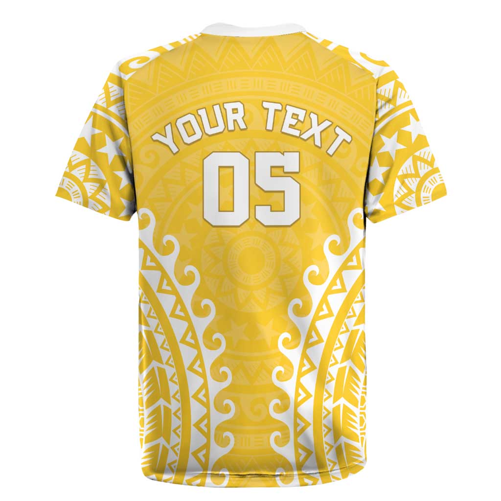 Custom Cook Islands Aitutaki Rugby Jersey Polynesian Tribal Tattoo