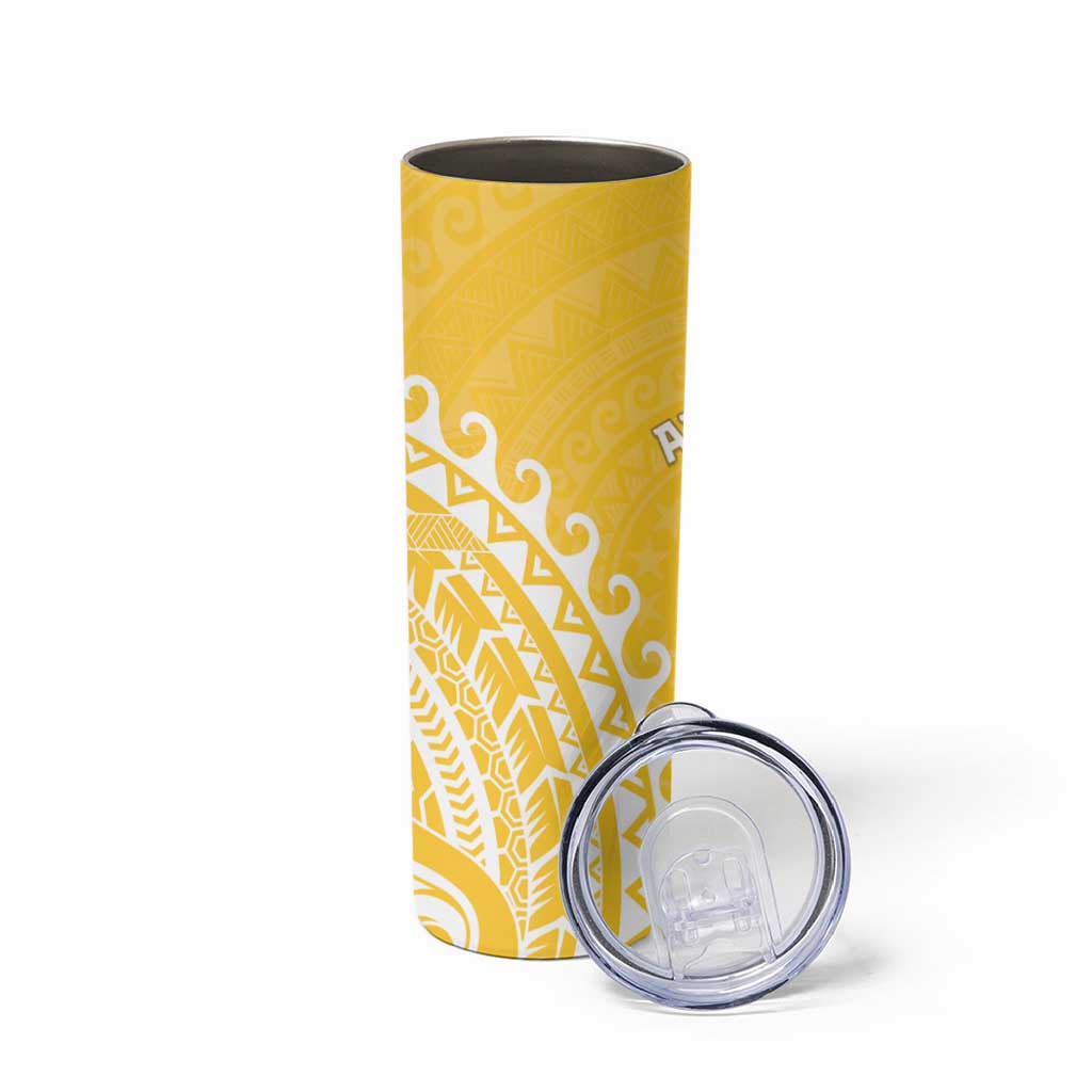 Cook Islands Aitutaki Skinny Tumbler Polynesian Tribal Tattoo