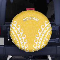 Custom Cook Islands Aitutaki Spare Tire Cover Polynesian Tribal Tattoo