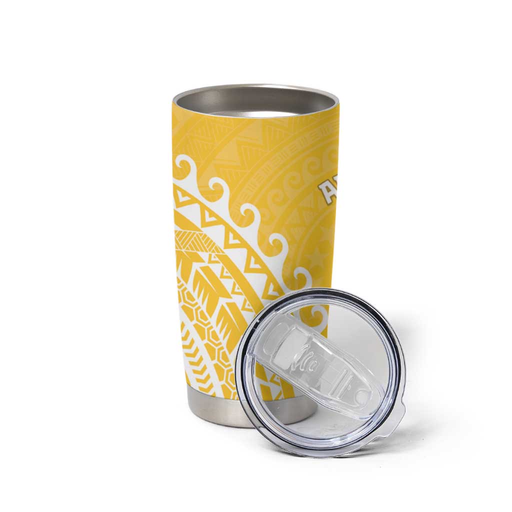 Cook Islands Aitutaki Tumbler Cup Polynesian Tribal Tattoo LT05 - Polynesian Pride