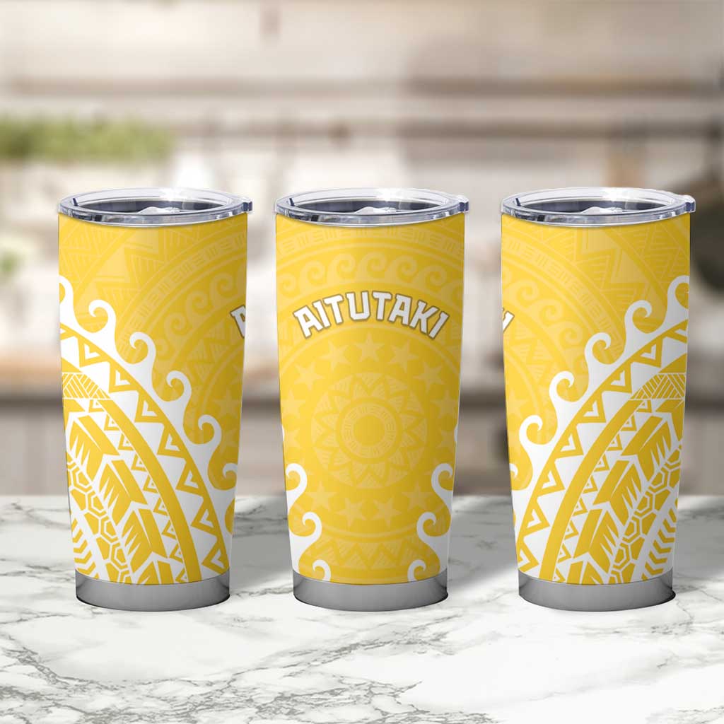 Cook Islands Aitutaki Tumbler Cup Polynesian Tribal Tattoo LT05 - Polynesian Pride
