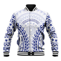 Custom Cook Islands Palmerston Baseball Jacket Polynesian Tribal Tattoo