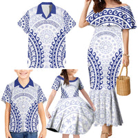 Custom Cook Islands Palmerston Family Matching Mermaid Dress and Hawaiian Shirt Polynesian Tribal Tattoo