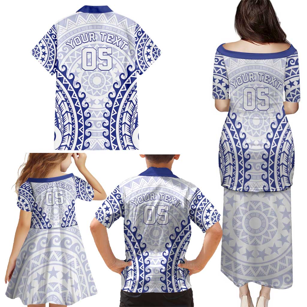 Custom Cook Islands Palmerston Family Matching Puletasi and Hawaiian Shirt Polynesian Tribal Tattoo