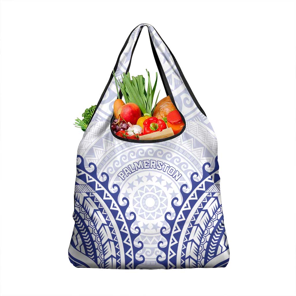 Custom Cook Islands Palmerston Grocery Bag Polynesian Tribal Tattoo
