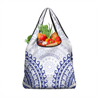 Custom Cook Islands Palmerston Grocery Bag Polynesian Tribal Tattoo