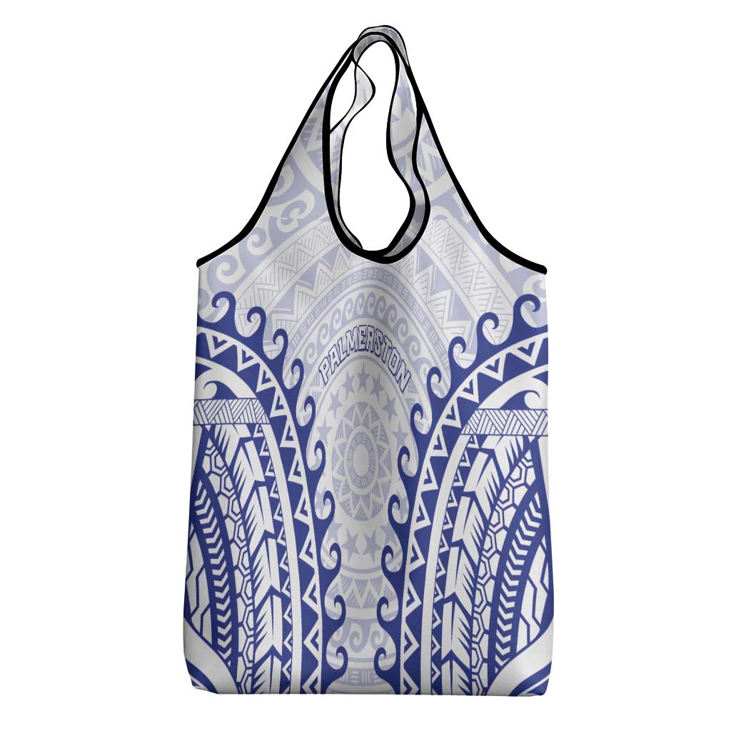 Custom Cook Islands Palmerston Grocery Bag Polynesian Tribal Tattoo