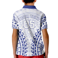 Custom Cook Islands Palmerston Kid Polo Shirt Polynesian Tribal Tattoo