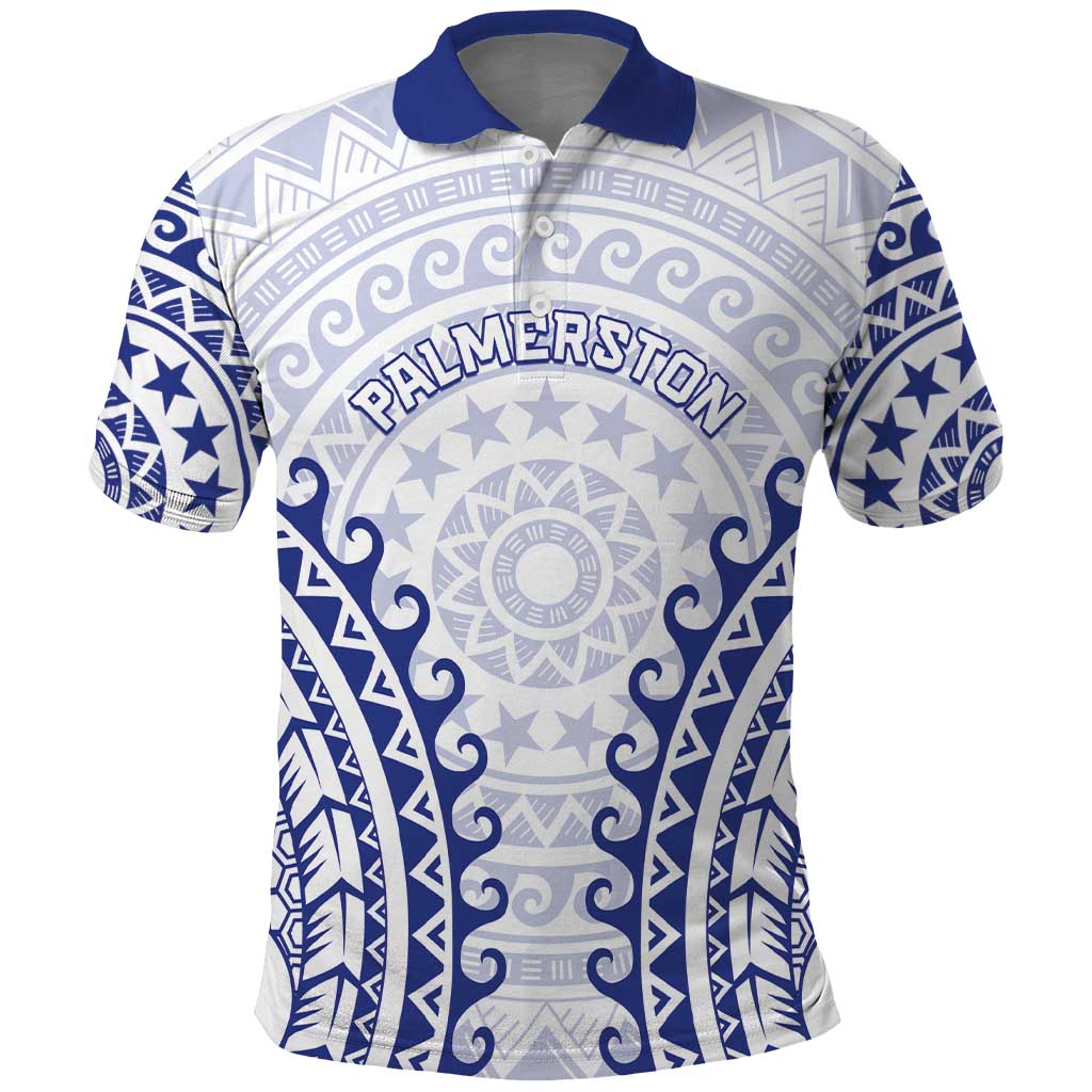 Custom Cook Islands Palmerston Polo Shirt Polynesian Tribal Tattoo