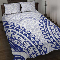 Cook Islands Palmerston Quilt Bed Set Polynesian Tribal Tattoo LT05 Navy - Polynesian Pride