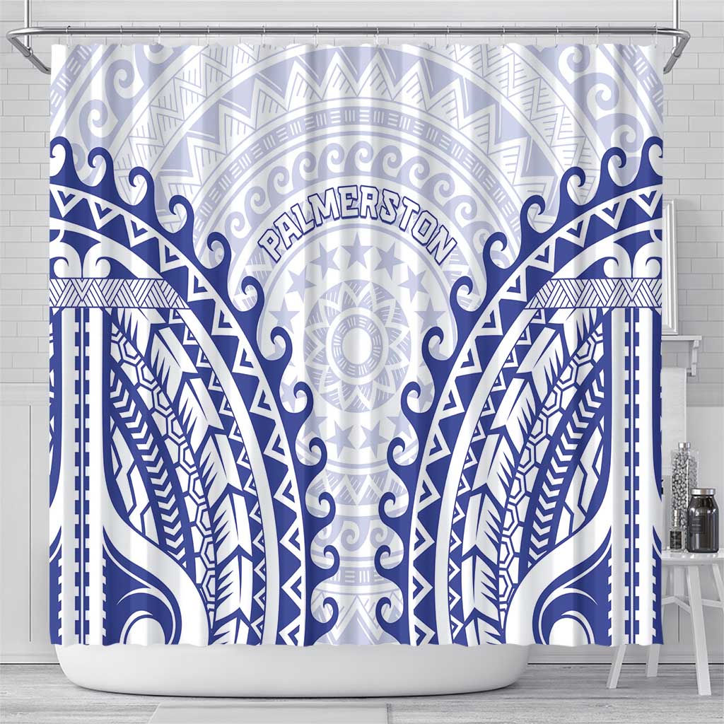 Custom Cook Islands Palmerston Shower Curtain Polynesian Tribal Tattoo