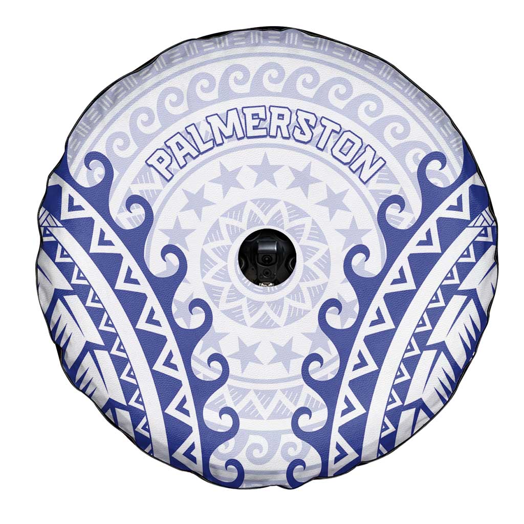 Custom Cook Islands Palmerston Spare Tire Cover Polynesian Tribal Tattoo