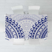 Cook Islands Palmerston Tablecloth Polynesian Tribal Tattoo LT05 Navy - Polynesian Pride